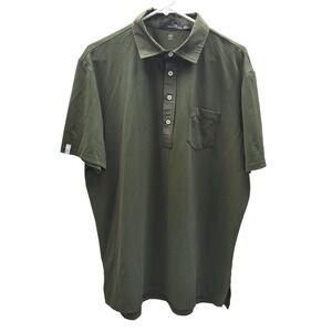 RLX Ralph Lauren Mens Short Sleeve Wicking Polo Shirt Olive Green Large